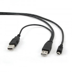 CABLE USB2 DUAL AM-MINI...