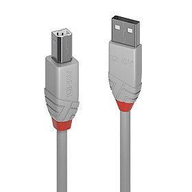 CABLE USB2 A-B 0.5M ANTHRA...