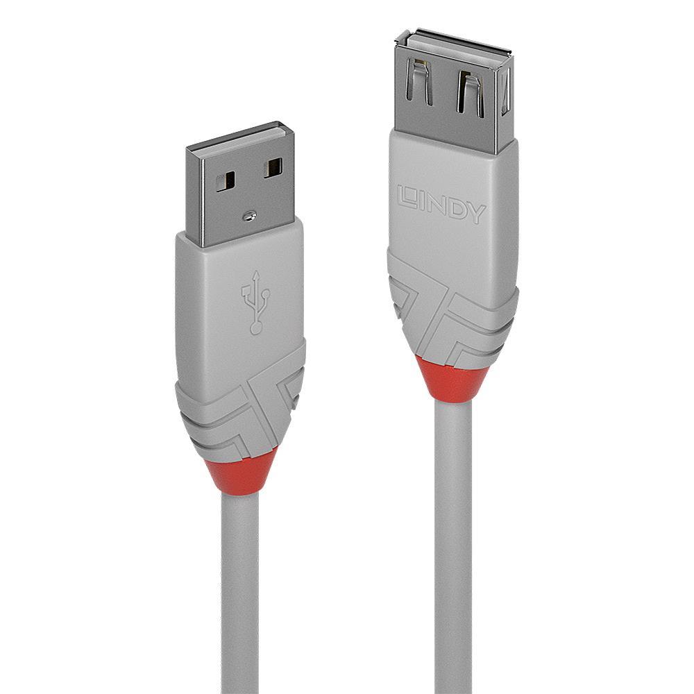 CABLE USB2 TYPE A 3M ANTHRA...