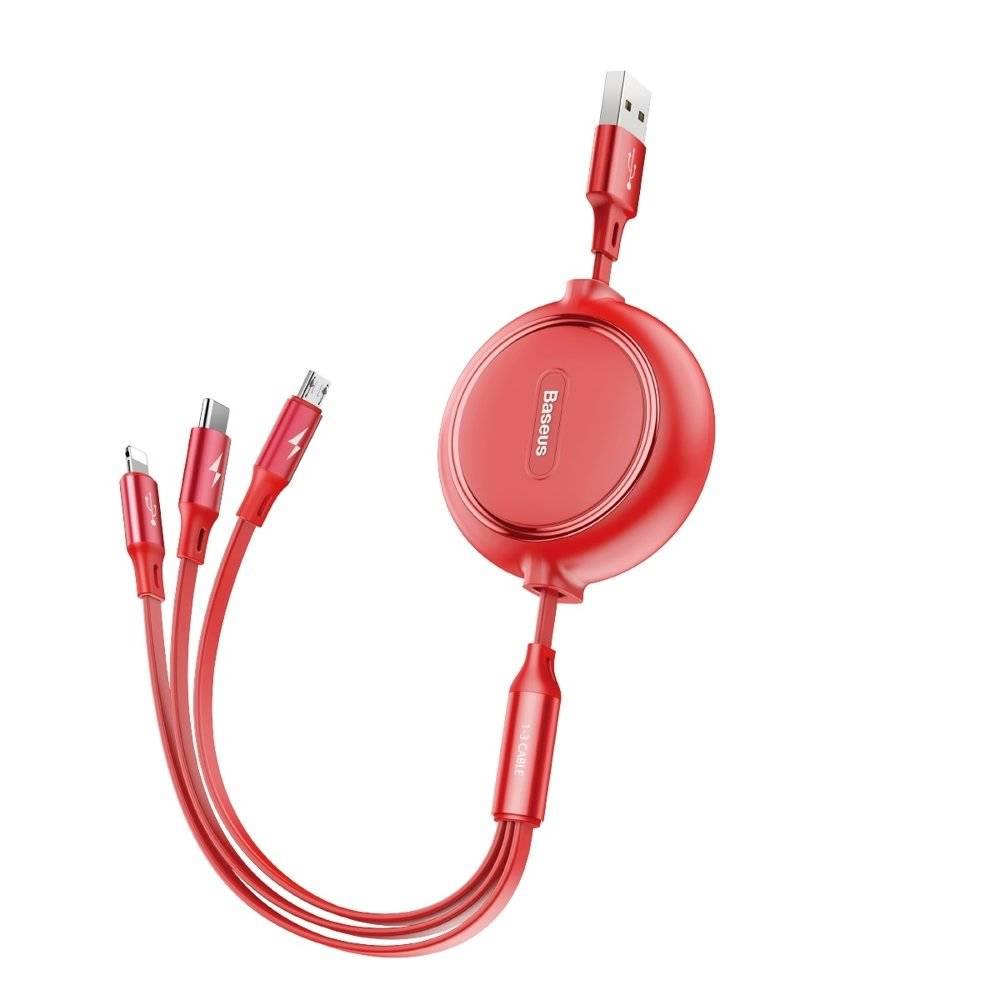 CABLE USB TO 3IN1 1.2M RED...